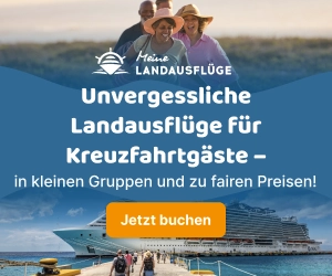 Banner zu Buchung von Landausflügen bei Kreuzfahrten